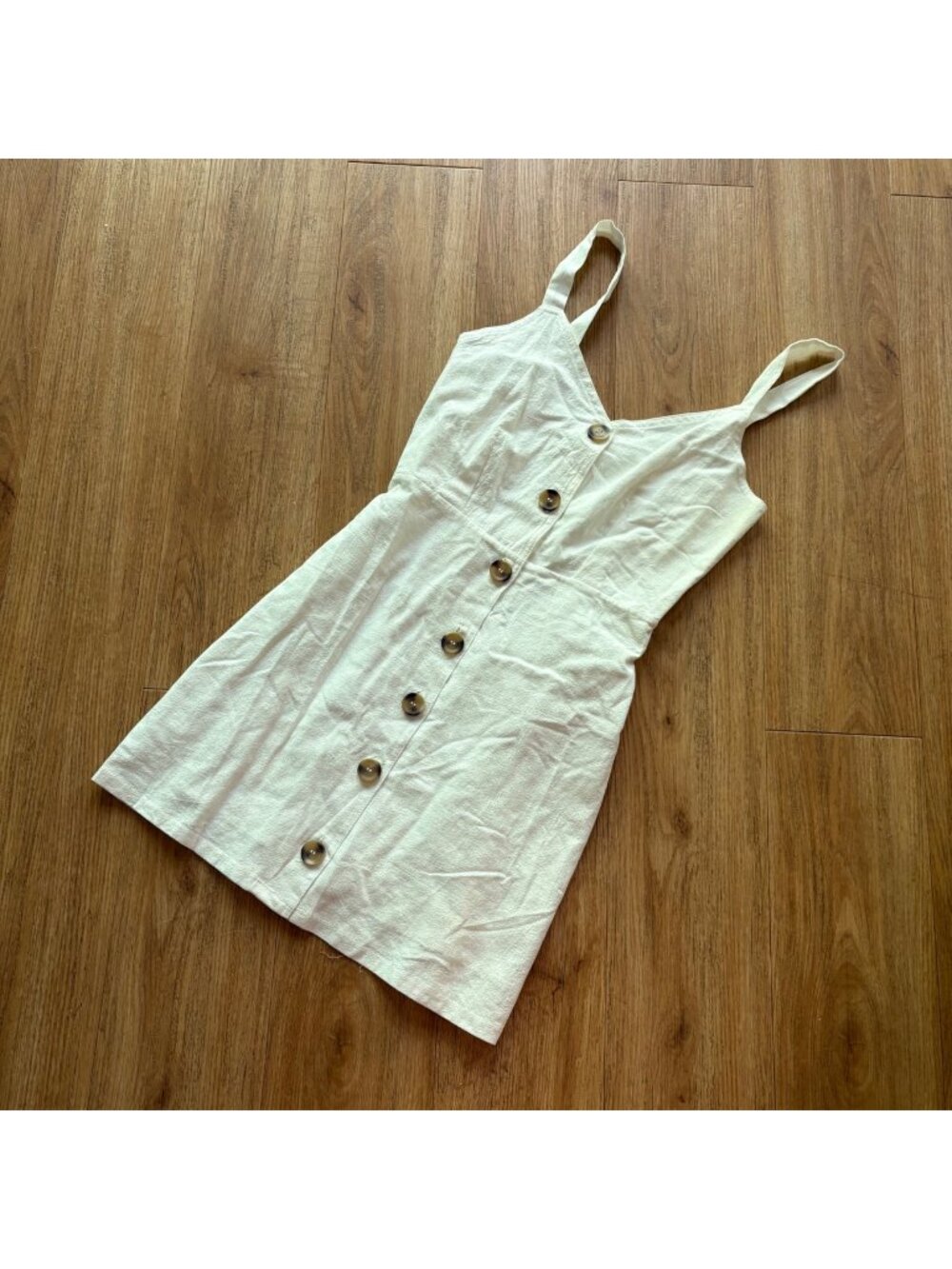 Me To We PACSUN Sleeveless Front Button Mini Dress White NWT Size XS